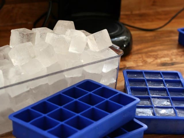ice cubes in tray