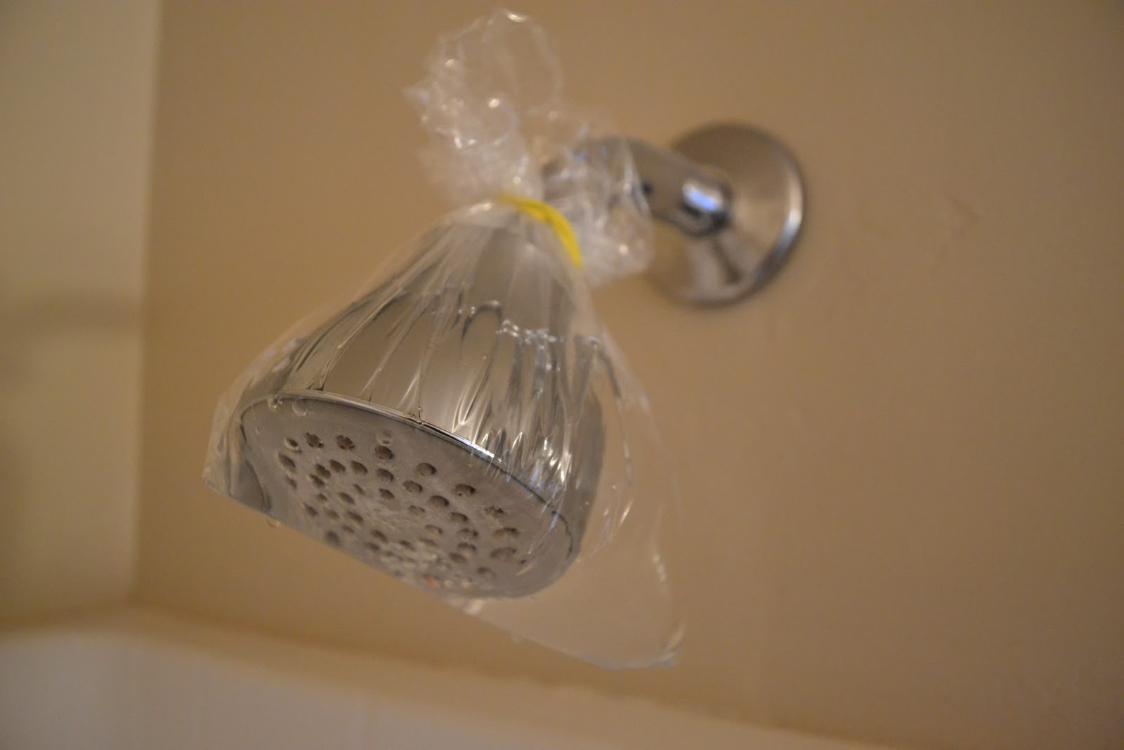 cleaning shower head