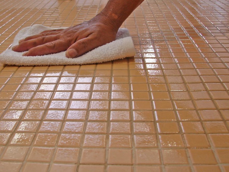 cleaning ceramic tiles