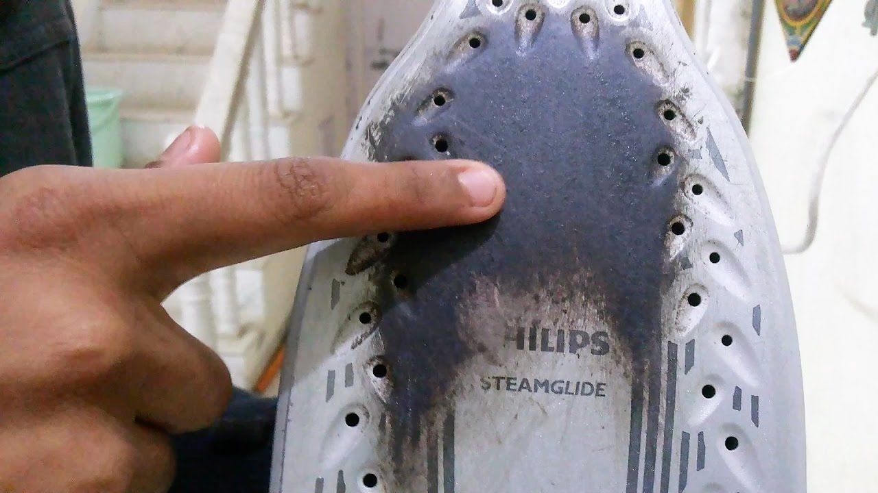 dirty soleplate is a common dry iron problem