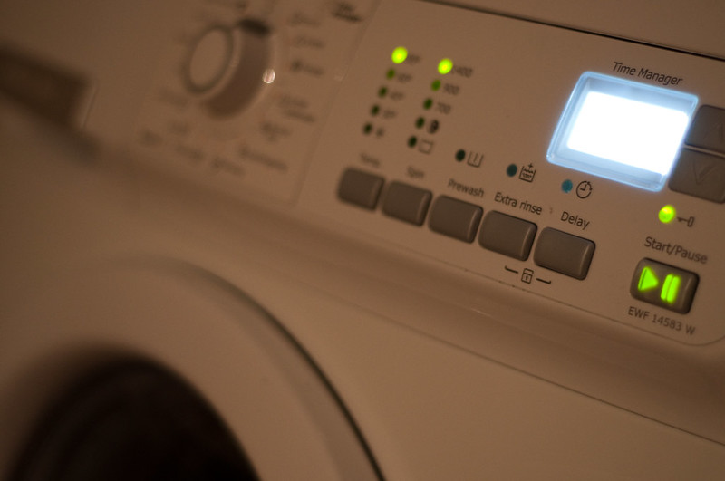 washing machine washing modes console