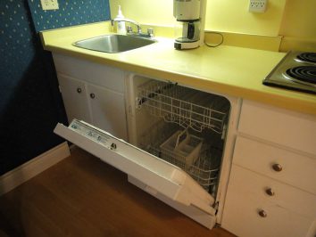 dishwasher in kitchen