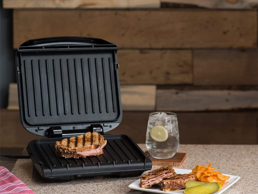 electric barbecue with breakfast