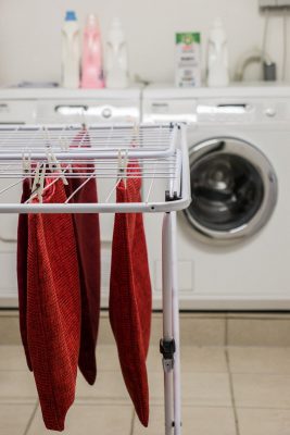 clothes dryer with clothes drying