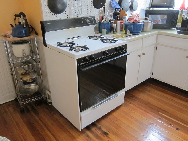 gas oven in a kitchen